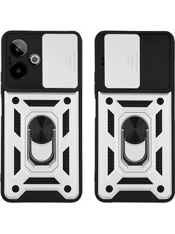 Sonique Ring Armor CamPro Θήκη Ασημί (Realme GT 7 5G / Realme GT 7T 5G)