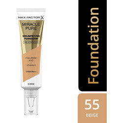 Max Factor Miracle Pure Skin 55 Beige Liquid Foundation SPF30 30ml