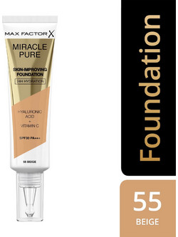 Max Factor Miracle Pure Skin 55 Beige Liquid Foundation SPF30 30ml