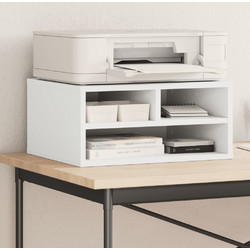 vidaXL Βάση Εκτυπωτή Λευκή 49 x 40 x 22,5 εκ. από Επεξεργασμένο Ξύλο