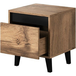 NORD bedside table 2 pcs. 40x38x45 cm oak wotan/anthracite