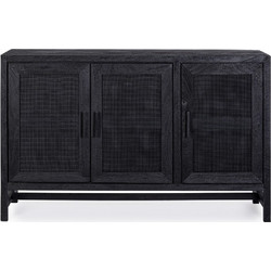 Bizzotto Weston Μπουφές από ξύλο μάνγκο σε μαύρο 125x35x80cm