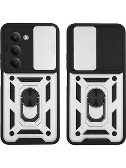 Sonique Ring Armor CamPro Θήκη για Xiaomi Redmi 15 4G / Redmi 15 5G Silver