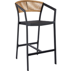 Varossi Σκαμπό Beluga-Bar 72 Φυσικό με Μαύρο σκελετό 57 x 69 x 108 (900-292)