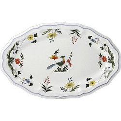 Πιατέλα Οβάλ Oiseaux de Paradis Faience Gien (36x21.3 cm)