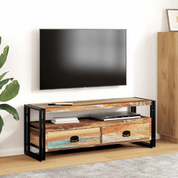 vidaXL Έπιπλο Τηλεόρασης Μασίφ Ξύλο Καφέ Μ120xΠ35xΥ45cm 243275