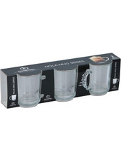 Κούπα γυάλινη διάφανη set 3pcs/246ml/22 x 14 x 9,7cm