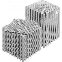VEVOR Modular Interlocking Cushion, 50 Pack 30 x 30 cm Splicing Drinage Mats, Μαλακό PVC Πλακάκια δαπέδου αποχέτευσης, Αντιολισθητικές οπές αποστράγγισης για τουαλέτα, Μπάνιο, Κουζίνα, Πισίνα, Υγρό Χώ