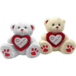 Αρκουδάκι Λούτρινο με Καρδιά 30cm ToyMarkt 99546