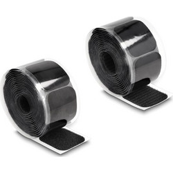 POWERTECH αυτοκόλλητα τύπου Velcro TIES-067 σε ρολό 5m, 45x50mm, μαύρο