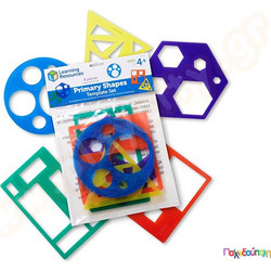 Learning Resources- Στένσιλ γεωμετρικά σχήματα Σετ Σχεδίασης Σχημάτων 5 τεμαχίων