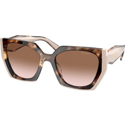 Prada PR15WS 01R0/A6 Γυναικεία Γυαλιά Ηλίου Τετράγωνα Κοκάλινα Ταρταρούγα με Καφέ Degradee Φακό