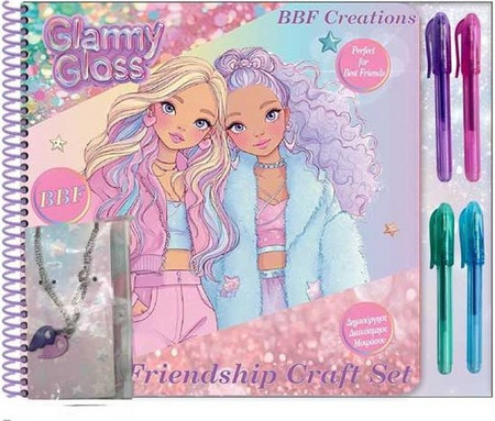 Σετ Ζωγραφικής Μόδας Glammy Gloss με Κολιέ και Αυτοκόλλητα