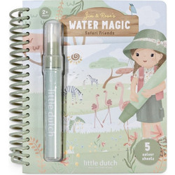 Little Dutch Βιβλίο ζωγραφικής Water reveal Rosa Safari Friends