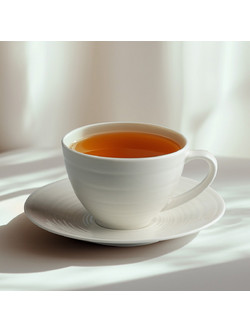 Φλυτζάνι Πορσελάνης με Πιατάκι Sensations Art 7704 250ml Λευκό
