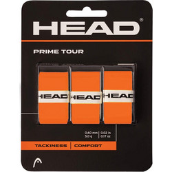 PRIME TOUR REGULAR 3X OR ORANGE OVERGRIP TENNIS HEAD