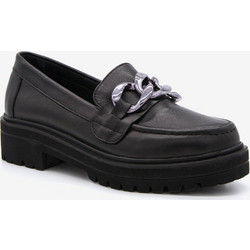 Level Anatomic 6571 Γυναικεία Ανατομικά Παπούτσια Loafers Δερμάτινα Μαύρα