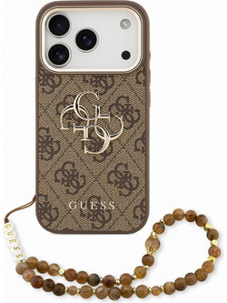 Guess 4G Classic Logo with Strap Back Cover Brown (iPhone 18 Pro / 17 Pro)