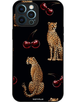 Sonique Diva Series Back Cover Cherry Cheetah (iPhone 12 Pro Max)