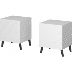 Cama Bedside table NOVA 44x40x52 white matt NOVA SZF BI