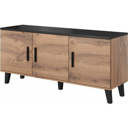 Cama sideboard LOTTA 150 3D wotan oak + mat black LOTTA KO1503D W