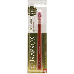 Curaprox CS12460 Velvet Soft Οδοντόβουρτσα Μπορντό Ρόζ