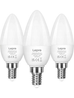 LEPRO 600059-WW-EU-3 Λαμπτήρας LED E14 C37, 4,2 W, 470 lm, 2700 K, Συσκευασία 3 Τεμαχίων