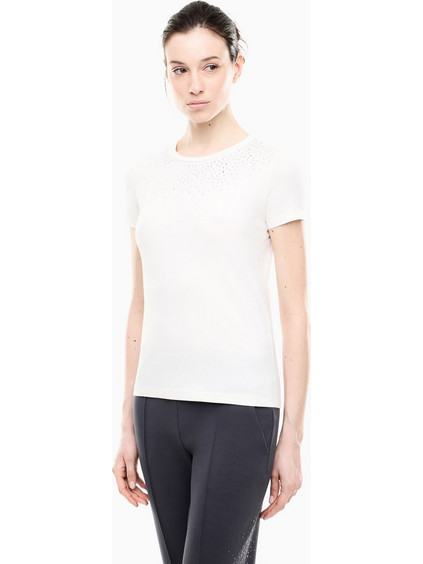 EA7 ARMANI T-SHIRT ΜΠΛΟΥΖΑ ΓΥΝΑΙΚΕΙΑ - ΚΡΕΜ - 7W001423AF14880