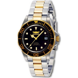 Invicta Pro Diver Ανδρικό Ρολόι Αυτόματο με Ασημί Χρυσό Μεταλλικό Μπρασελέ 8927