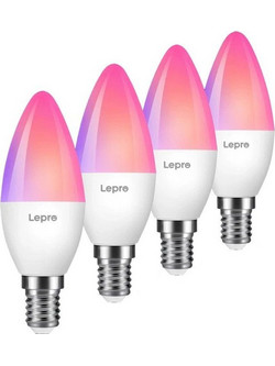 LEPRO Λάμπα LED C37 RGBCW με Wi-Fi - (BC1-EU-4)