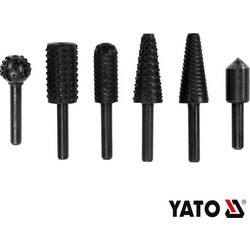 Yato YT-61712 Σετ φρέζα μεταλου και ρασπες ξύλου με άξονα 6mm 6τεμ