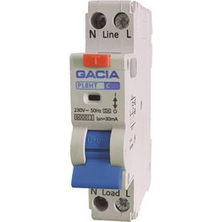 ΡΕΛΕ RCBO ΜΟΝΟΠΟΛΙΚΟ 25A 6KA 30mA 1+N C GACIA TYPE AC