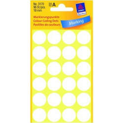 ΕΤΙΚΕΤΕΣ ΣΤΡΟΓΓΥΛΕΣ ΛΕΥΚΟ MARKING DOTS ΔΙΑΜΕΤΡΟ 18 MM 96 ΕΤΙΚΕΤΕΣ ΠΑΚΕΤΟ 3170
