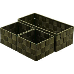 ESTIA ΚΑΛΑΘΙΑ ΟΡΓΑΝΩΣΗΣ OLIVE SERIES 26x13x9cm ΛΑΔΙ 3 ΤΕΜ