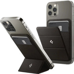 Spigen - Magnetic Wallet Magfit Smart Fold - 2 Cards Storage, Tri-Fold Slim Stand - Gunmetal - (AMP02766)