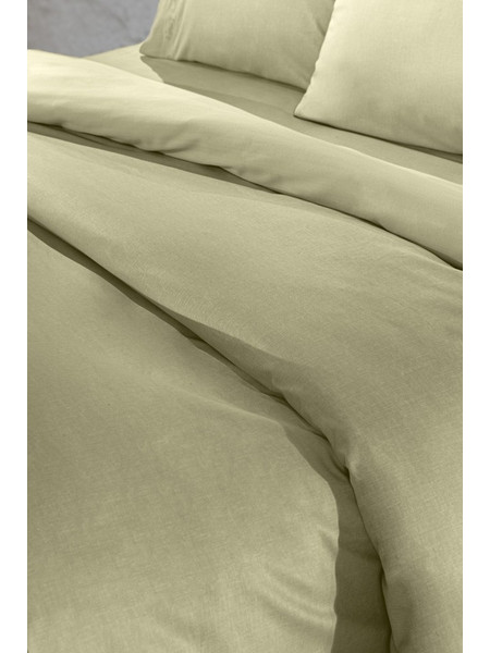 Guy Laroche Σεντόνι Διπλό Βαμβακερό με Λάστιχο 140x200+32 Color Plus Olive
