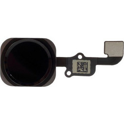 Πλήκτρο Home Button με Καλωδιοταινία για iPhone 6s / 6s Plus - Μαύρο