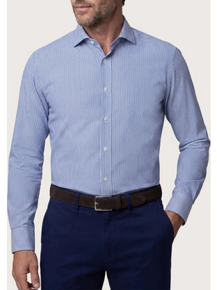 CAMICISSIMA PERMANENT SHIRT LONG SLEEVE GARDAH01471-BLUE Blue
