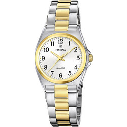 Festina Γυναικείο Ρολόι με Κίτρινο Ασημί Μεταλλικό Μπρασελέ F20556/1