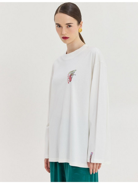 Hemithea Hermes Oversized T-Shirt Off White