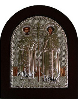 Ankor Εικόνα Κωνσταντίνου & Ελένης Επιμεταλλωμένη 13x1cm