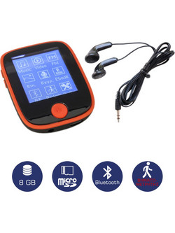 Osio SRM-8680 MP4 Player 8GB με Οθόνη 1.8" με Bluetooth & Ραδιόφωνο Κόκκινο