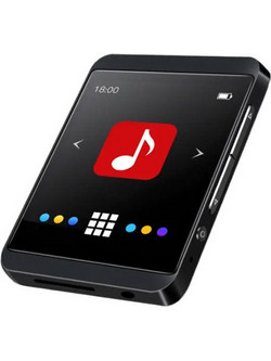 Ruizu M5 MP3 Player 16GB με Οθόνη Αφής 1.54" με Bluetooth & Ραδιόφωνο Μαύρο