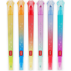 Legami Set of 6 Dual-Tip Layering Markers - Meow - 8052694125851