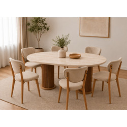 Σετ Τραπεζαρίας με 6 καρέκλες, Scandi ,180x90x75 εκ. All4home