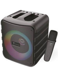 Techmade Ηχείο Karaoke με Ασύρματο Μικρόφωνο και Εφέ Φωτισμού Μαύρο