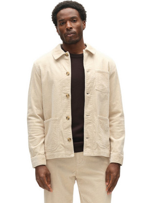 Gabba Beta Ibre Ανδρικό Πουκάμισο Μακρυμάνικο Overshirt Cream 12110-0022