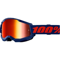 ΜΑΣΚΑ MOTOCROSS ΜΠΛΕ ΣΚ./ΚΟΚΚ. ΚΟΚΚΙΝΟΣ ΚΑΘΡΕΠΤΗΣ 100% STRATA 2