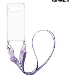 Sonique Armor Clear Θήκη Σιλικόνης με Strap Google Pixel 9a 5G Λιλά