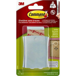 3M Command Sticky Wire-Back Γαντζάκι Κάδρου με Αυτοκόλλητο Πλαστικό Ασημί (17048)